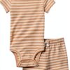 Amazon Essentials Baby Bodysuit Cotton Rib Short Sleeve Set-0