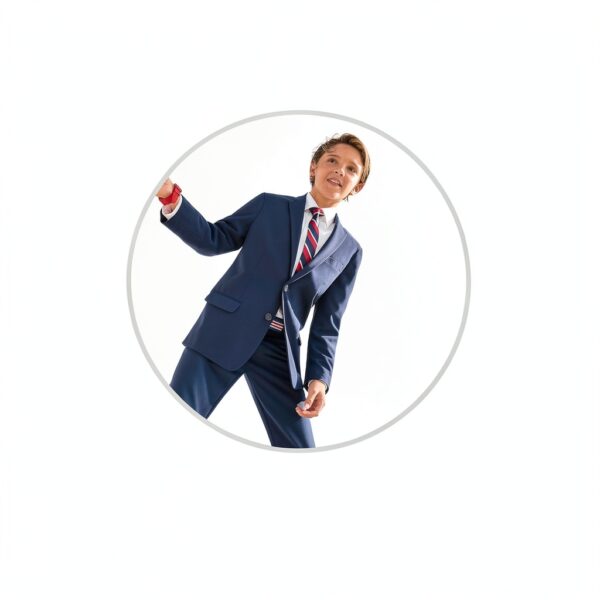 IZOD Boys Blazer Blue Indigo Stretch Suit Jacket-3