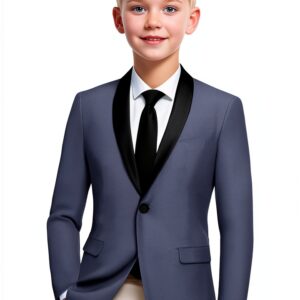 Kids Blazer Regular Fit Structured Fabric Multiple Colors-0