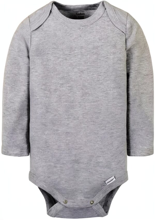 Gerber Baby Bodysuits 100 Cotton Long Sleeve White Black-3