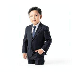 Boys Velvet Blazer Shawl Lapel Tuxedo Jacket Formal Wear-0