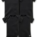 Gerber Baby Bodysuits Short Sleeve Solid Five Pack-0