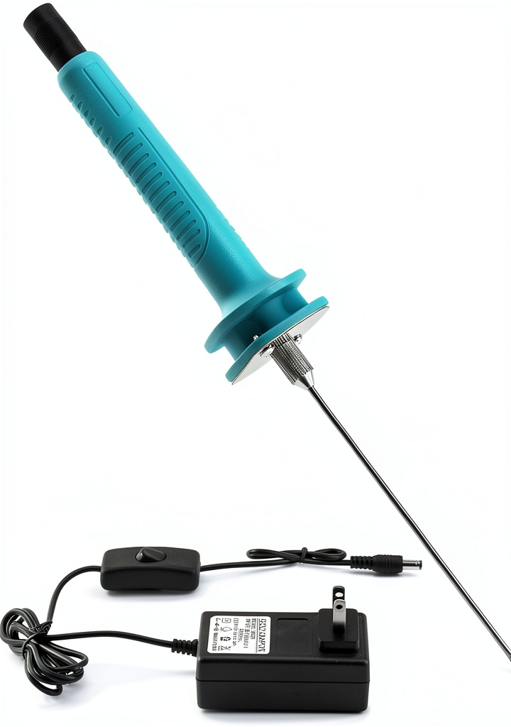 QWORK Electric Hot Wire Cutter in use on foam material